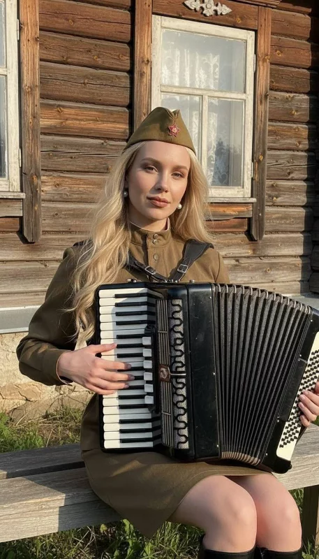 Женское фото с акардионом🤍